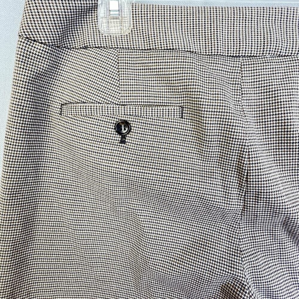 Talbots Heritage Career Pants Women 8 Tan Green Poly Wool Blend Cuffed Work - Picture 10 of 10